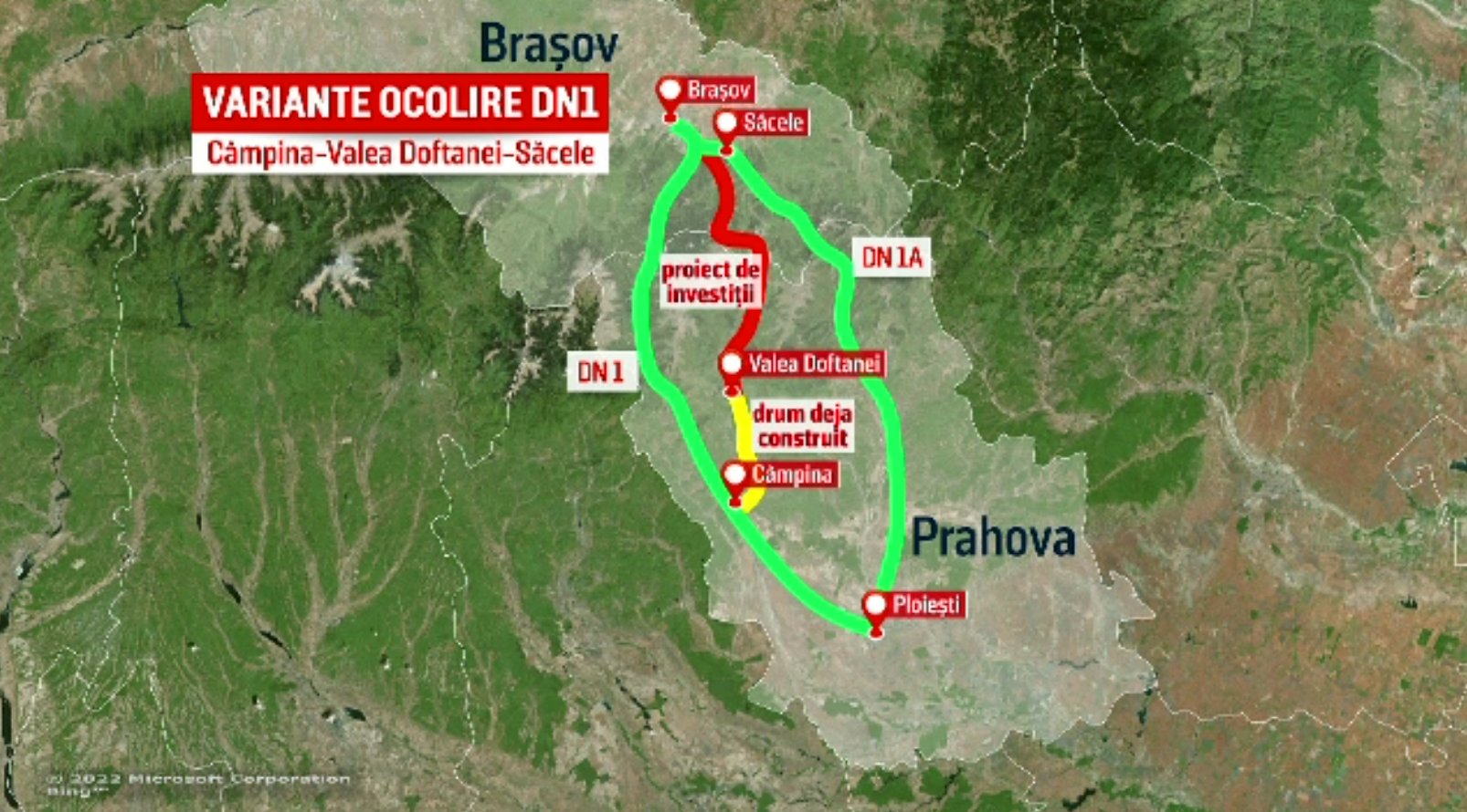 Alternativă la DN1: Au început lucrările la drumul care leagă județele Prahova și Brașov, prin Valea Doftanei