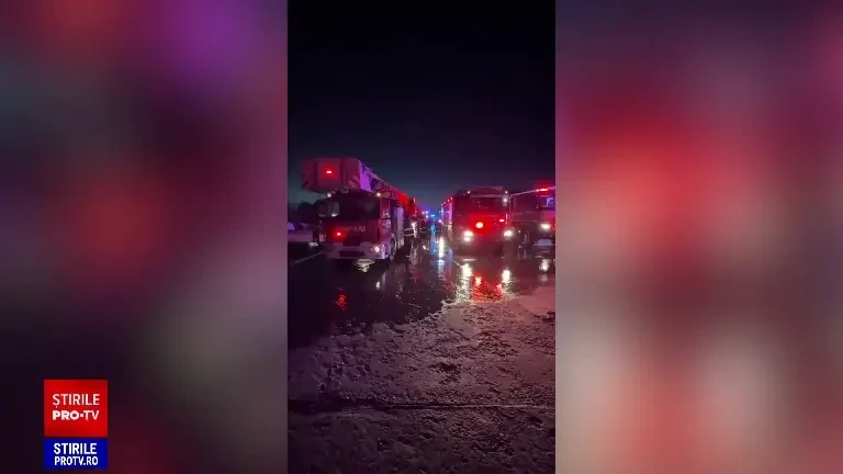 Incendiu de amploare la depozitul „Dragonul Roșu” din București. Flăcările au cuprins 2.000 mp