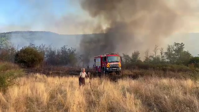 Incendii de vegetație în județul Mehedinți. Trei case au fost distruse și sute de hectare au fost mistuite de flcăcări