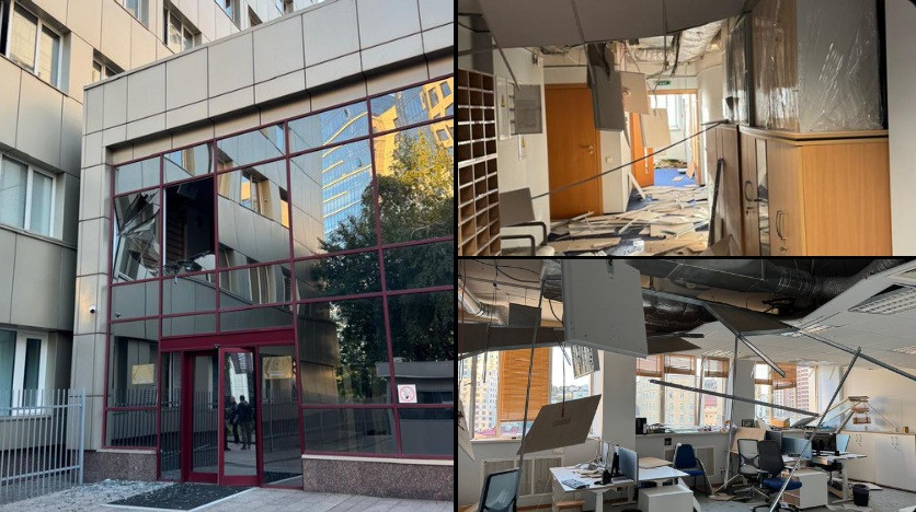 Rușii au lovit „în mod deliberat” clădirea misiunii UE din Kiev. Primele imagini cu sediul distrus de rachetele Moscovei