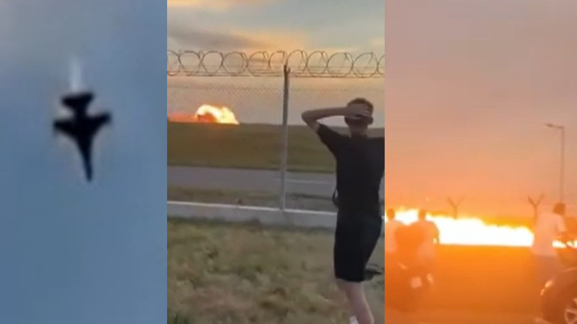 Un avion de luptă al NATO s-a prăbușit. Momentul în care aeronava s-a aprins ca o torță a fost filmat