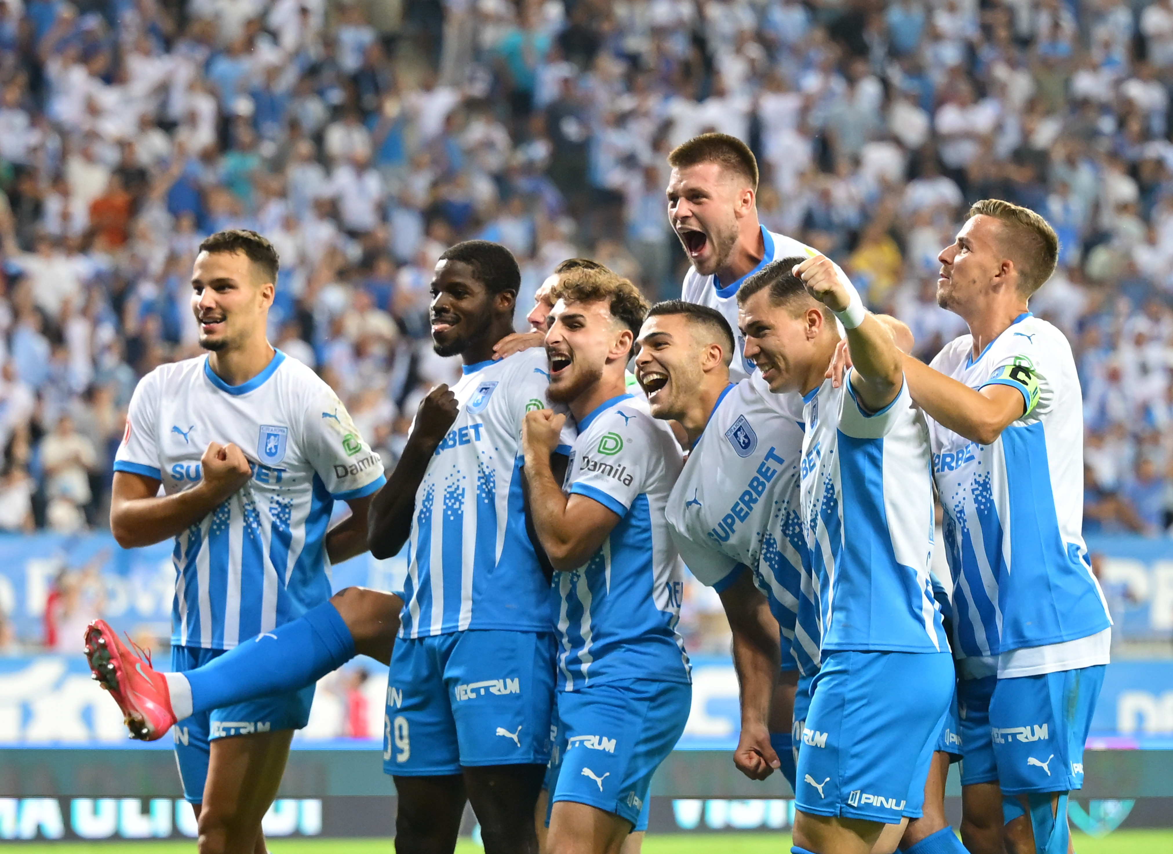 Victorie mare în Bănie. Universitatea Craiova a învins Mainz în Conference League. „Putem bate pe oricine”