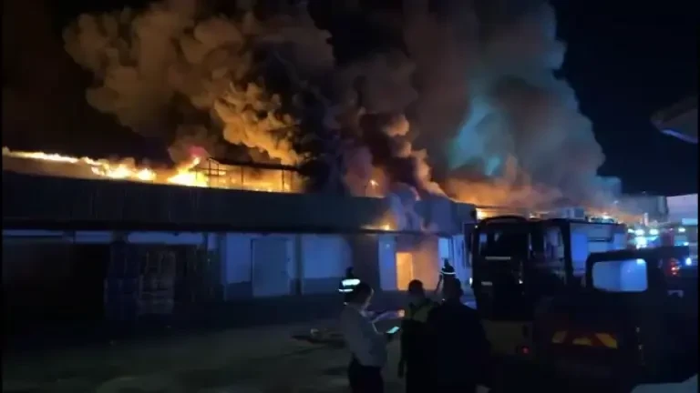 Un incendiu violent a cuprins un depozit din Sectorul 2 al Capitalei, aflat într-o zonă cu blocuri și case