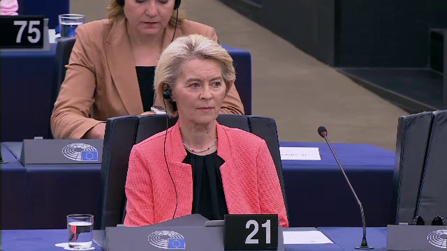 Două moțiuni de cenzură împotriva Comisiei Europene, dezbătute la Strasbourg. Ursula von der Leyen, vizată pentru a doua oară