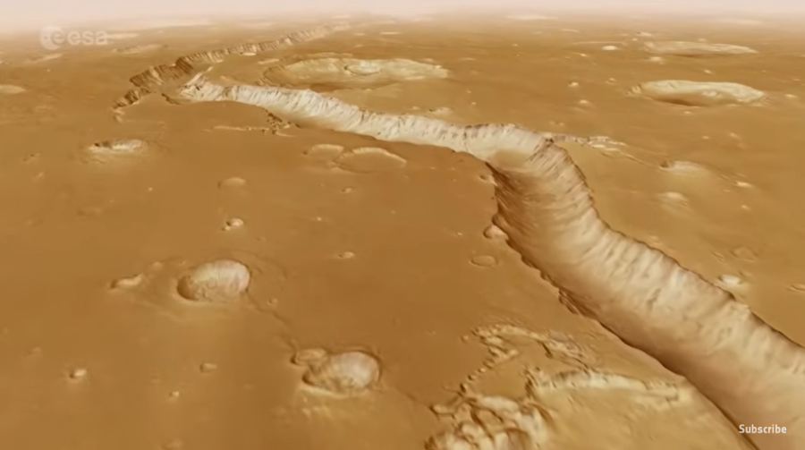 Imagini uimitoare cu un gigantic labirint de pe Marte. ”Cu miliarde de ani în urmă, apa a curs prin acest canal” | VIDEO