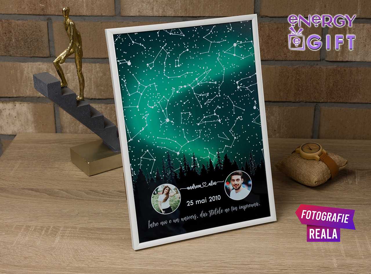 (P) De la amintiri la stele: românii descoperă farmecul tablourilor personalizate cu harta cerului