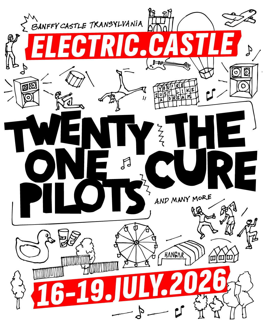The Cure și twenty one pilots sunt headliners la Electric Castle 2026