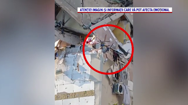 Imagine șocantă după explozia din Rahova. O victimă a făcut semn cu mâna, de sub dărâmături. VIDEO