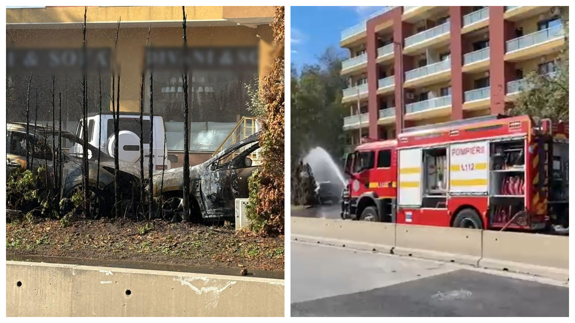 Zeci de persoane evacuate în Voluntari, Ilfov, după ce un incendiu izbucnit la două mașini s-a extins la o ţeavă de gaz