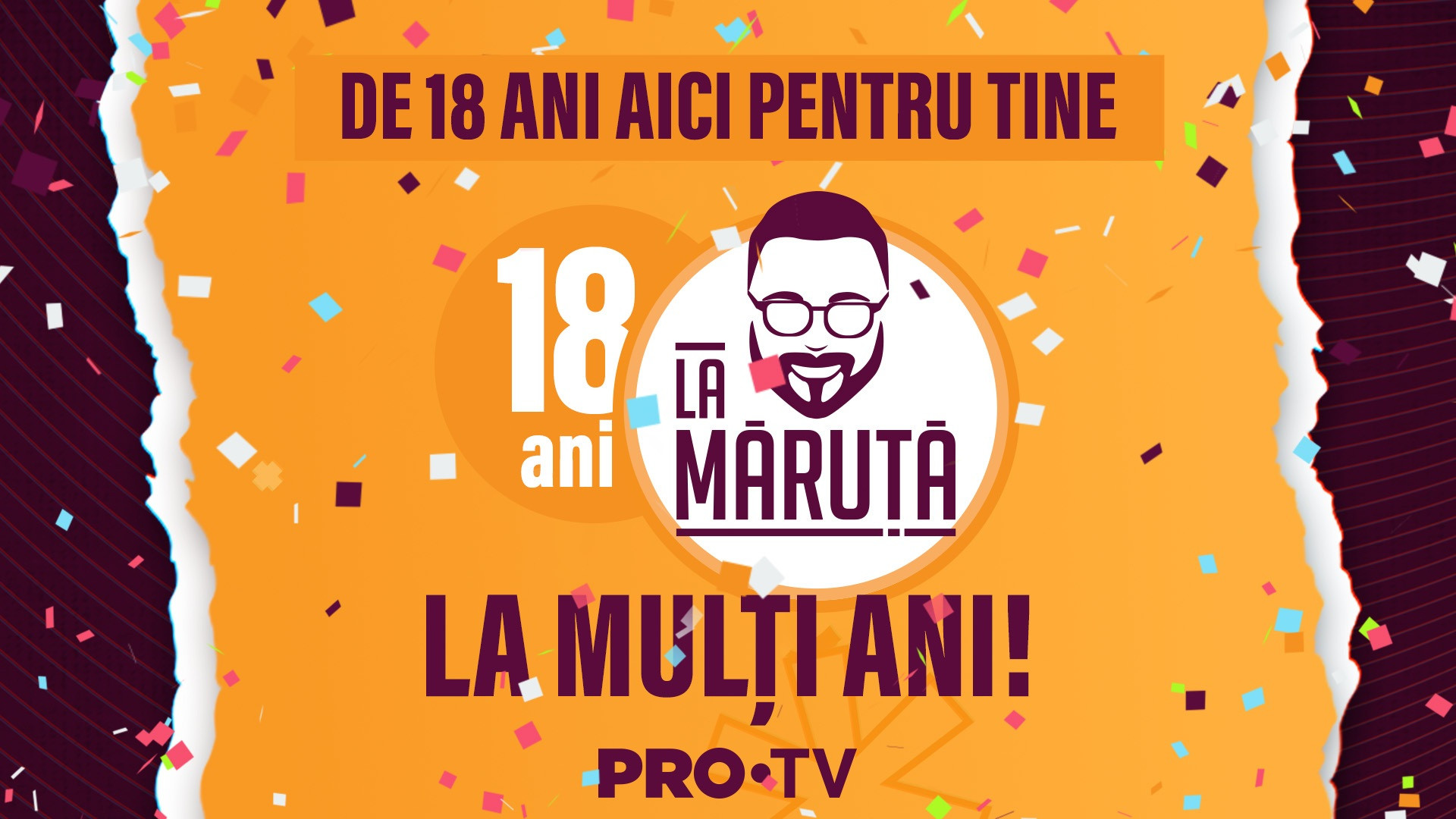 Emisiunea La Măruță împlinește 18 ani: Mesajul emoționant al prezentatorului „la majorat”