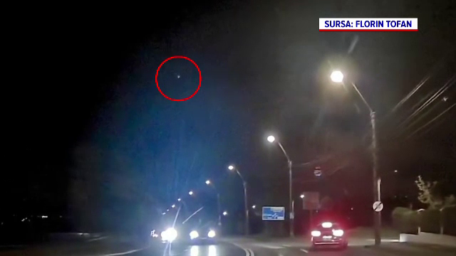 Ce s-a văzut pe cerul nopții din Galați. Momentul impresionant a fost surprins de un șofer
