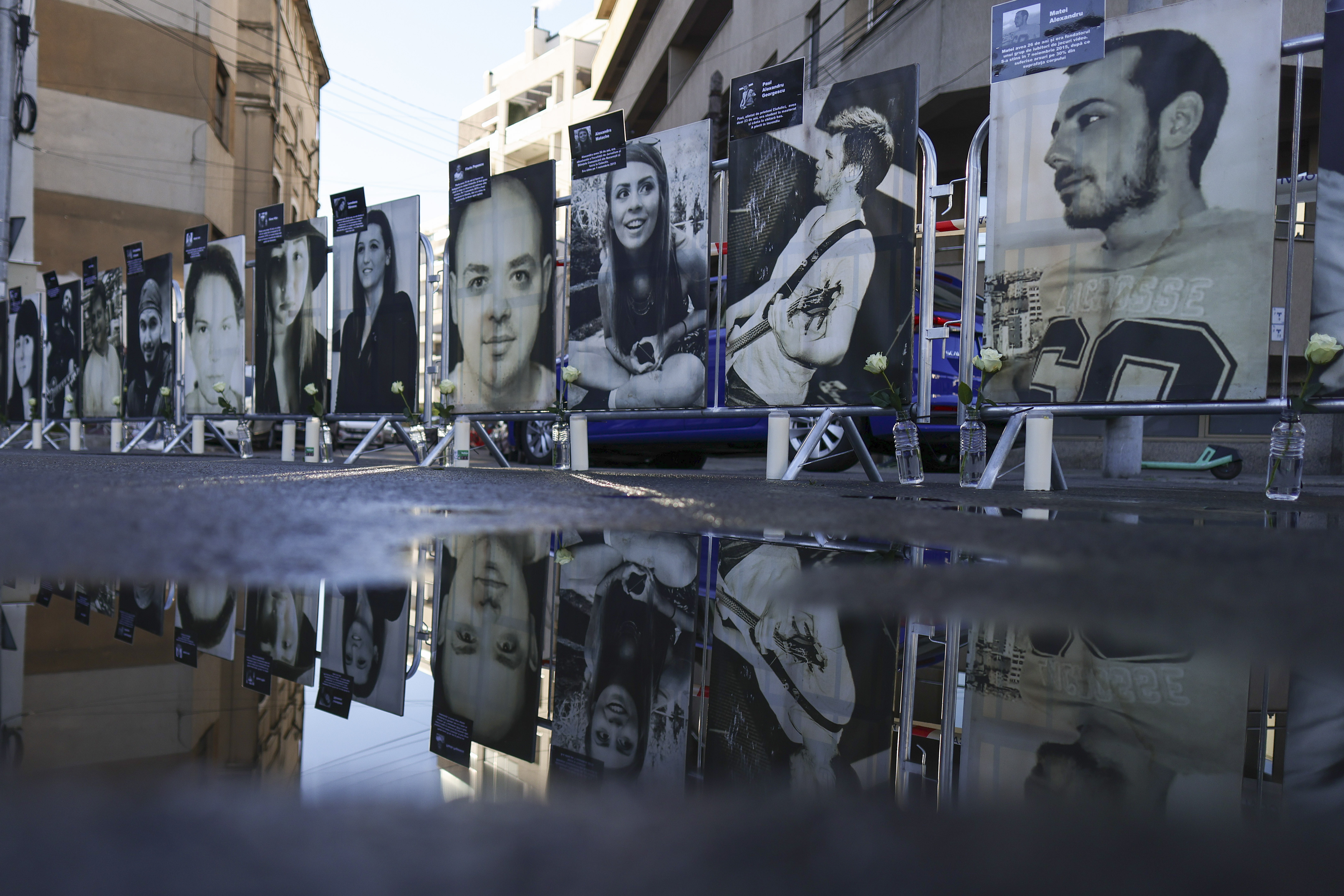 Nicuşor Dan a depus o coroană de flori în memoria victimelor din Clubul Colectiv, la zece ani de la tragedie. FOTO