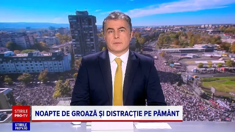 Un an de la tragedia din Novi Sad. Zeci de mii de sârbi au manifestat din nou în stradă împotriva președintelui Vucic