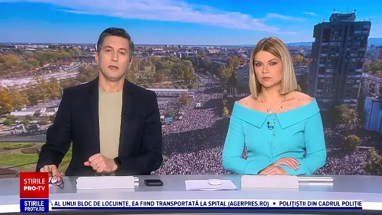 Liderul Serbiei, avertisment la adresa protestarailor săi. Miting pro-Vucic, organizat la un an după tragedia din Novi Sad