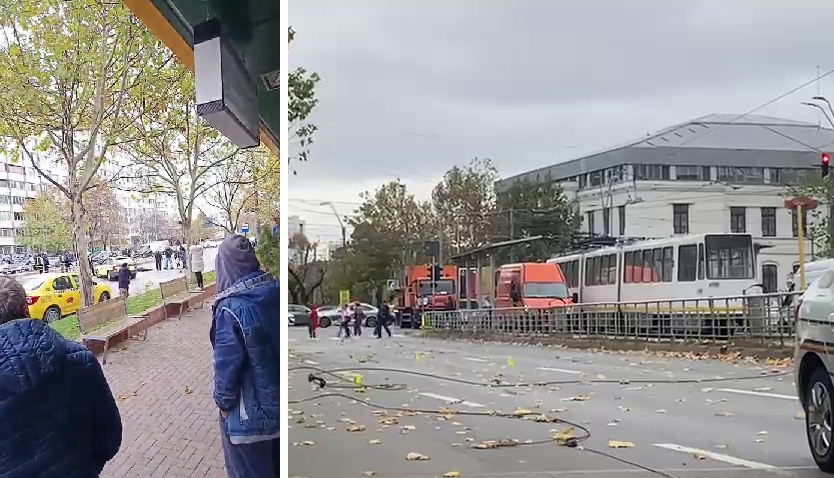 O femeie din București, electrocutată de un cablu al rețelei de tramvai și aruncată în aer. Atenție, imagini tulburătoare
