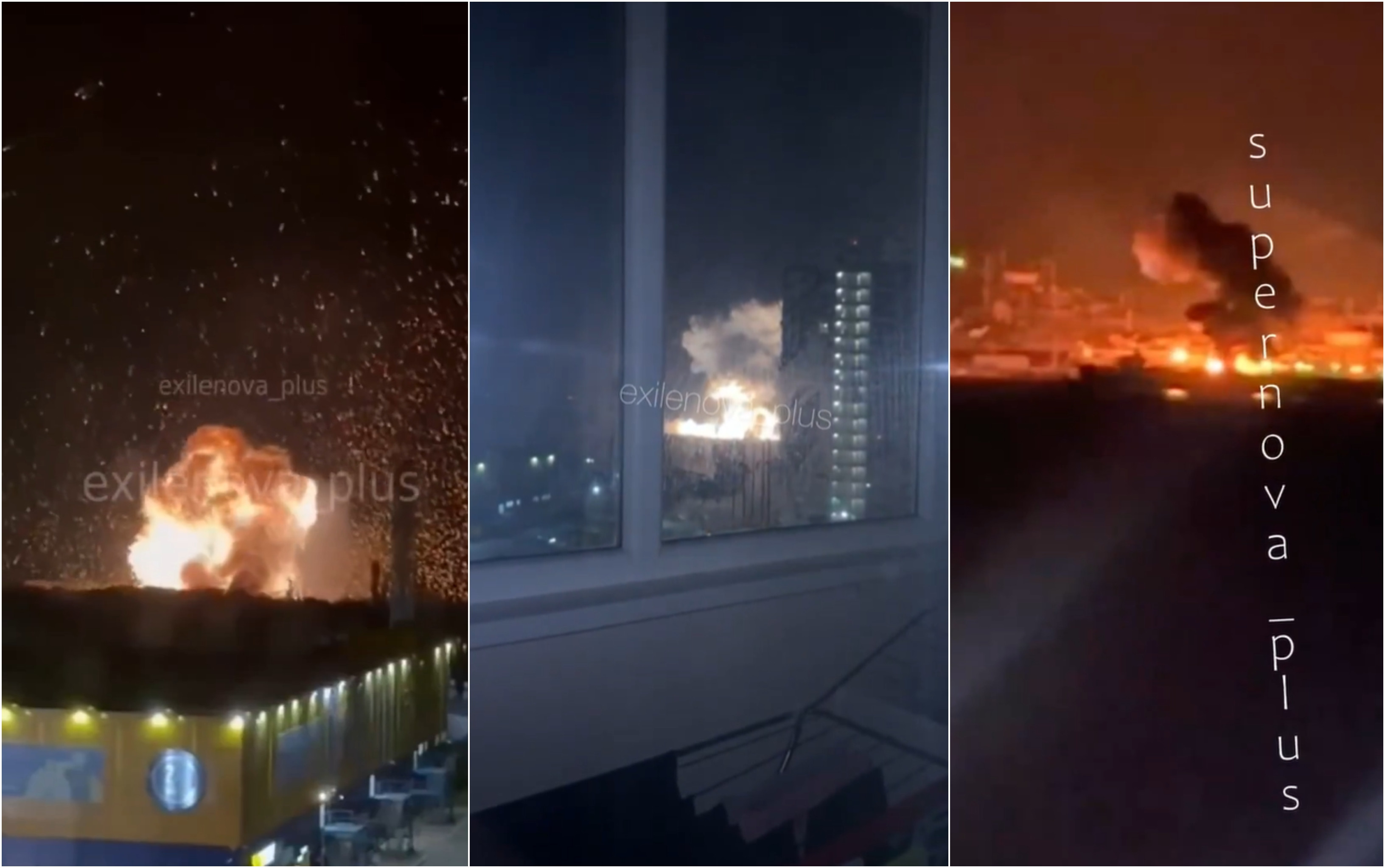 VIDEO. Ucraina a bombardat portul rus Novorossiisk de la Marea Neagră, iar Rusia a devastat Kievul, omorând patru oameni