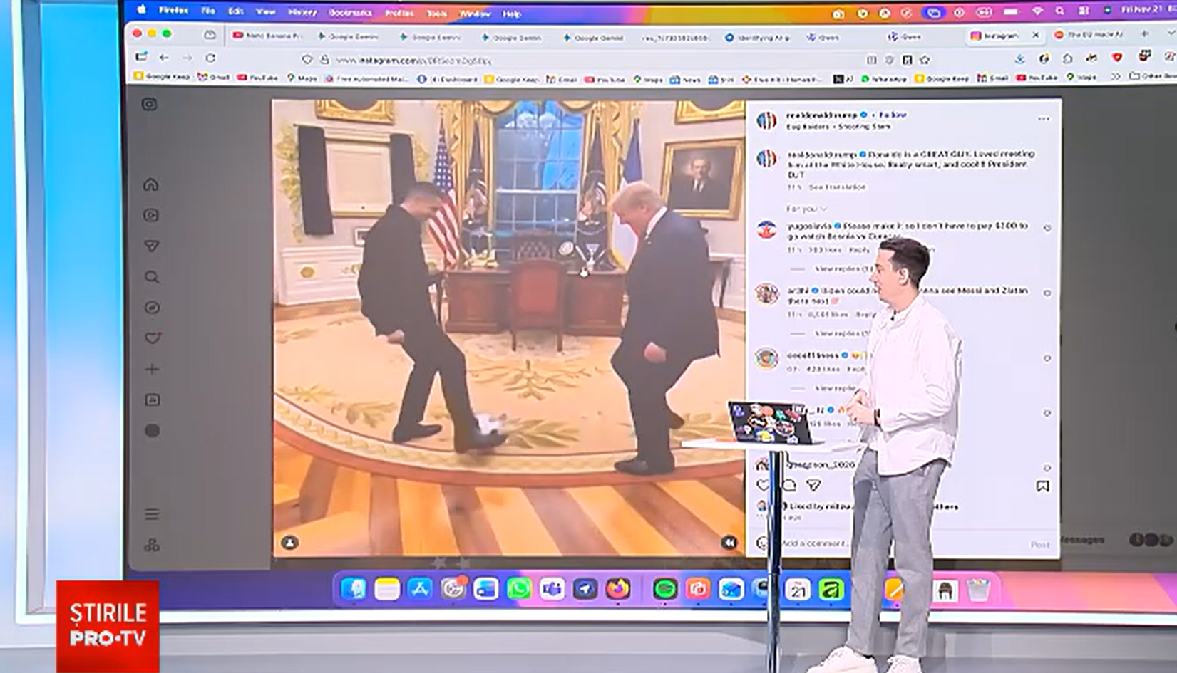 Clipul cu Trump și Ronaldo „jucând fotbal” în Biroul Oval, analizat la iLikeIT. Când utilizarea AI devine o problemă