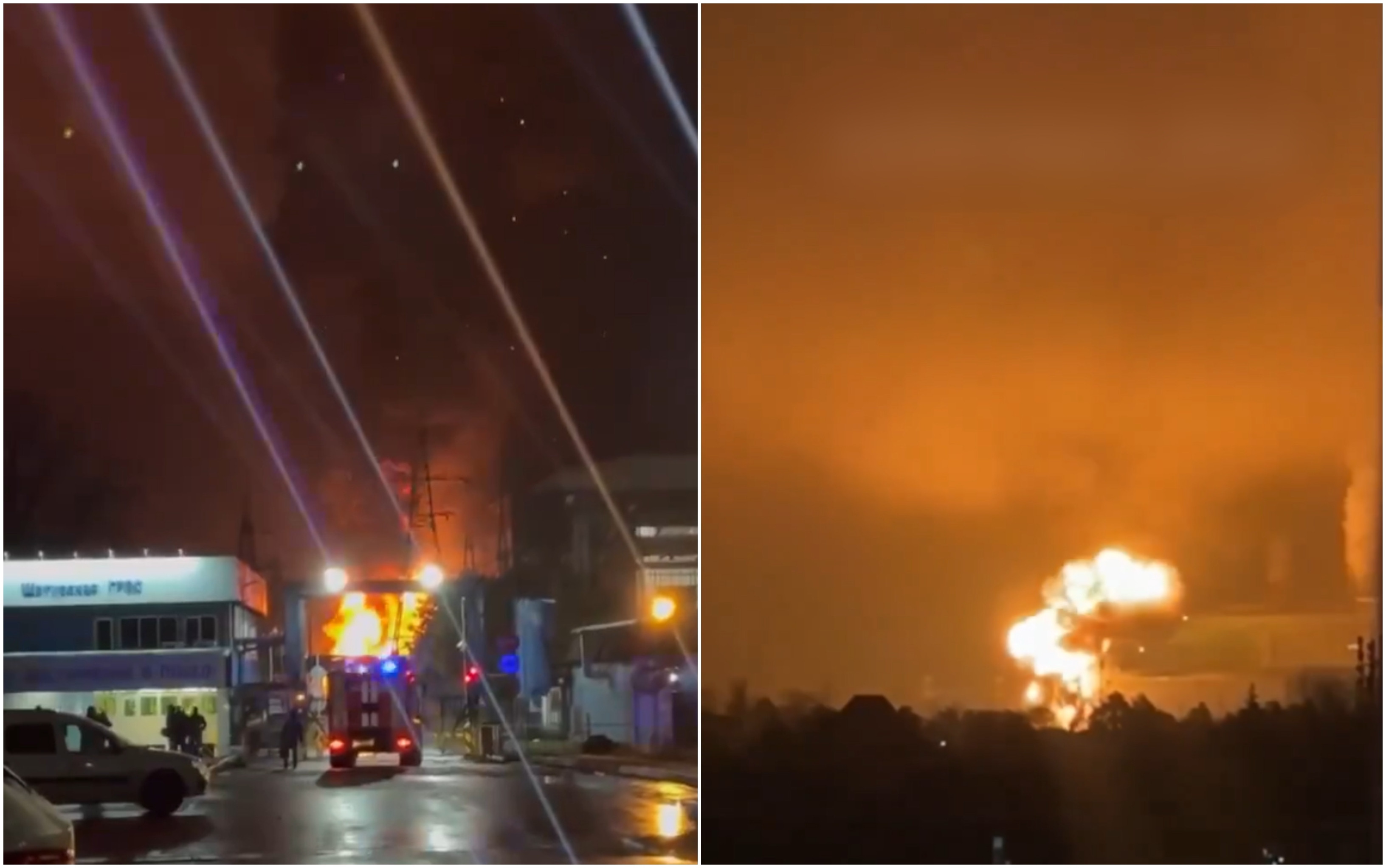 Centrala electrică Șatura de lângă Moscova, lovită de drone ucrainene. Trei transformatoare au luat foc