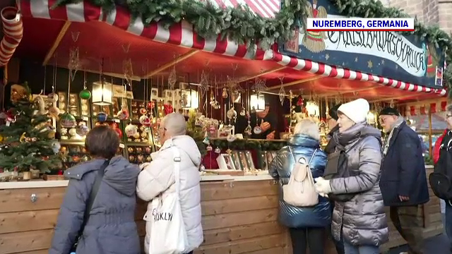 Europa a intrat în spiritul sărbătorilor. Târgul din Nurnberg atrage milioane de turiști în fiecare ediție de iarnă