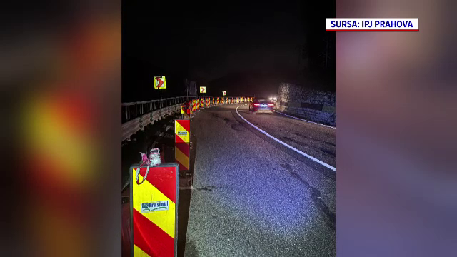 O zonă din DN1 Comarnic, în pericol de surpare. Autoritățile au introdus restricții de trafic
