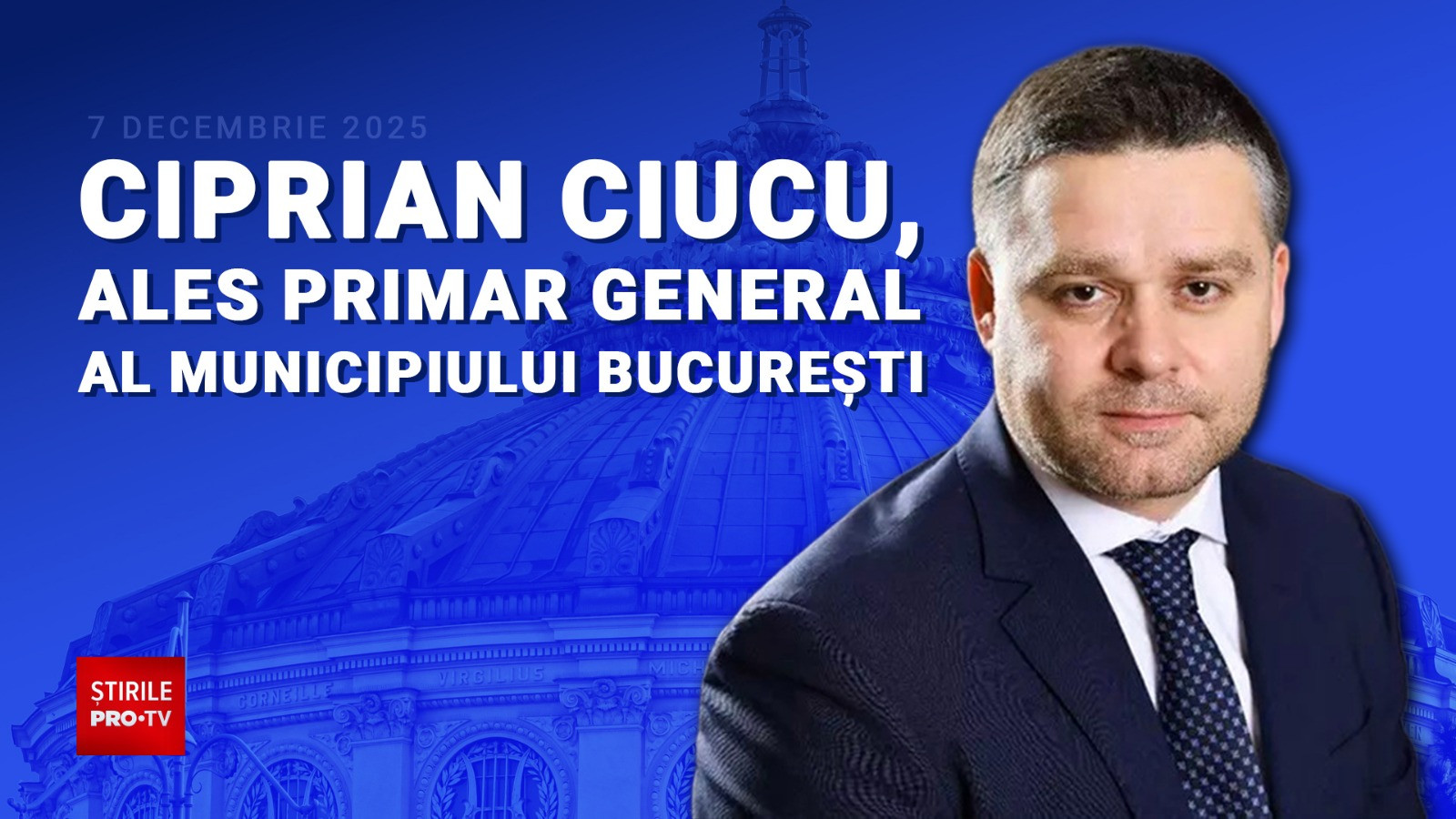 Cine este Ciprian Ciucu, noul primar al Capitalei. A câștigat alegerile cu peste 36% dintre voturile bucureștenilor