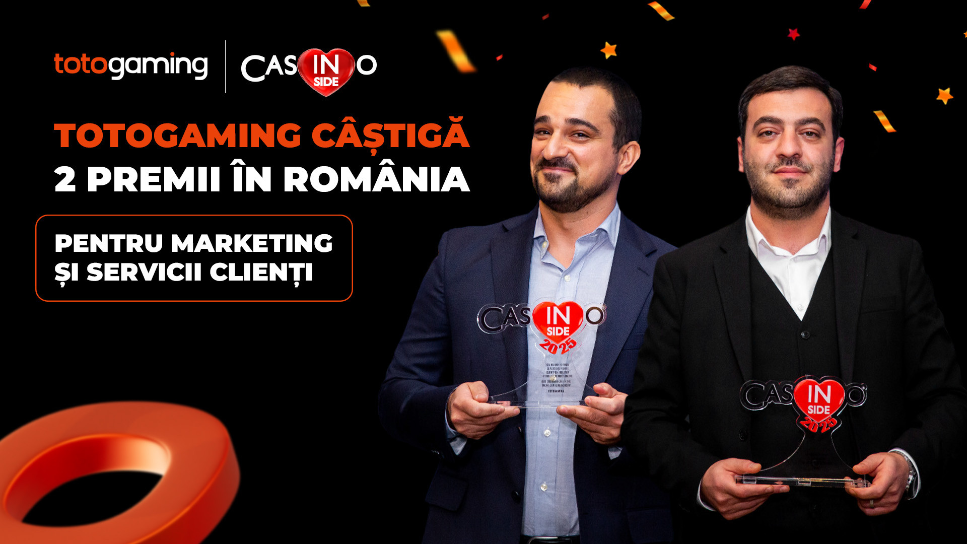 (P) Pentru utilizatori: Totogaming a câștigat două premii importante în România – pentru Marketing și Servicii Clienți