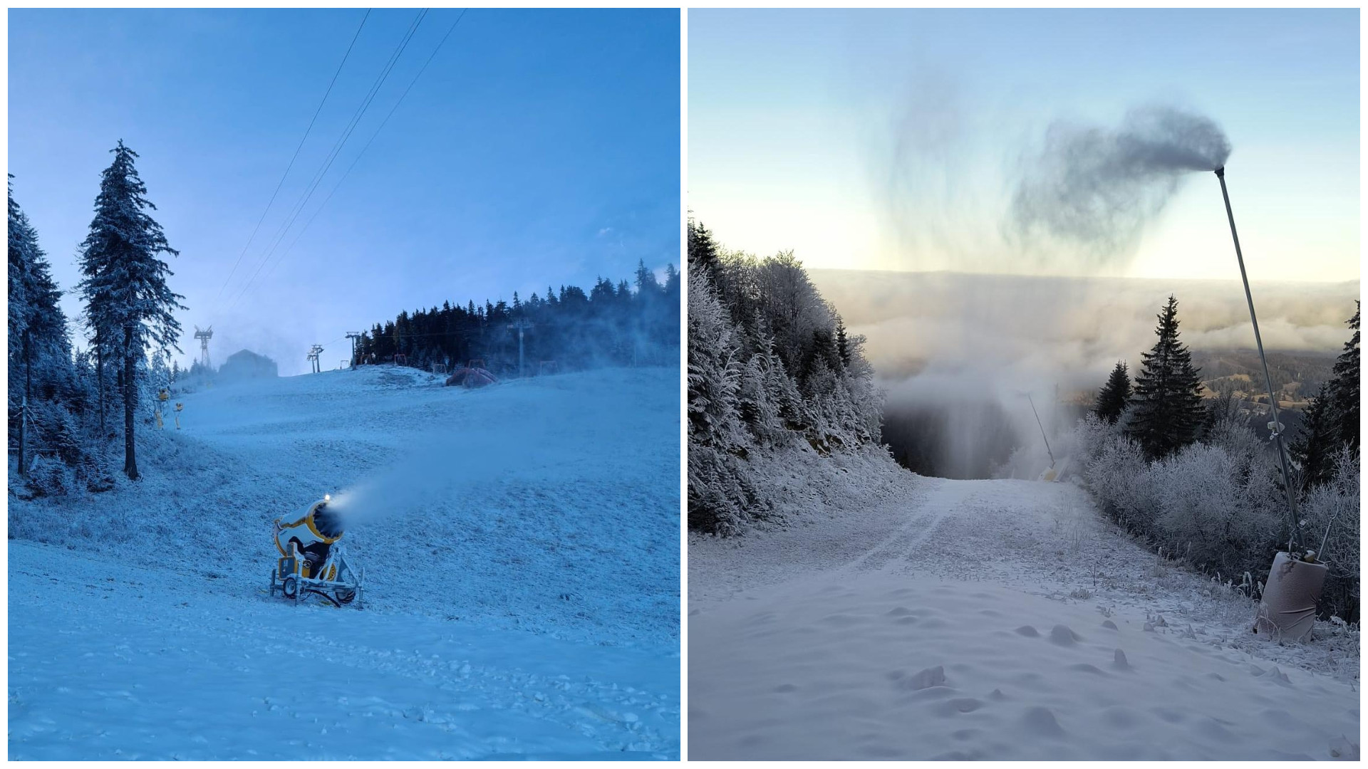 Primăria Brașov produce zăpadă artificială în Postăvaru pentru a da startul sezonului de schi. Care sunt prețurile