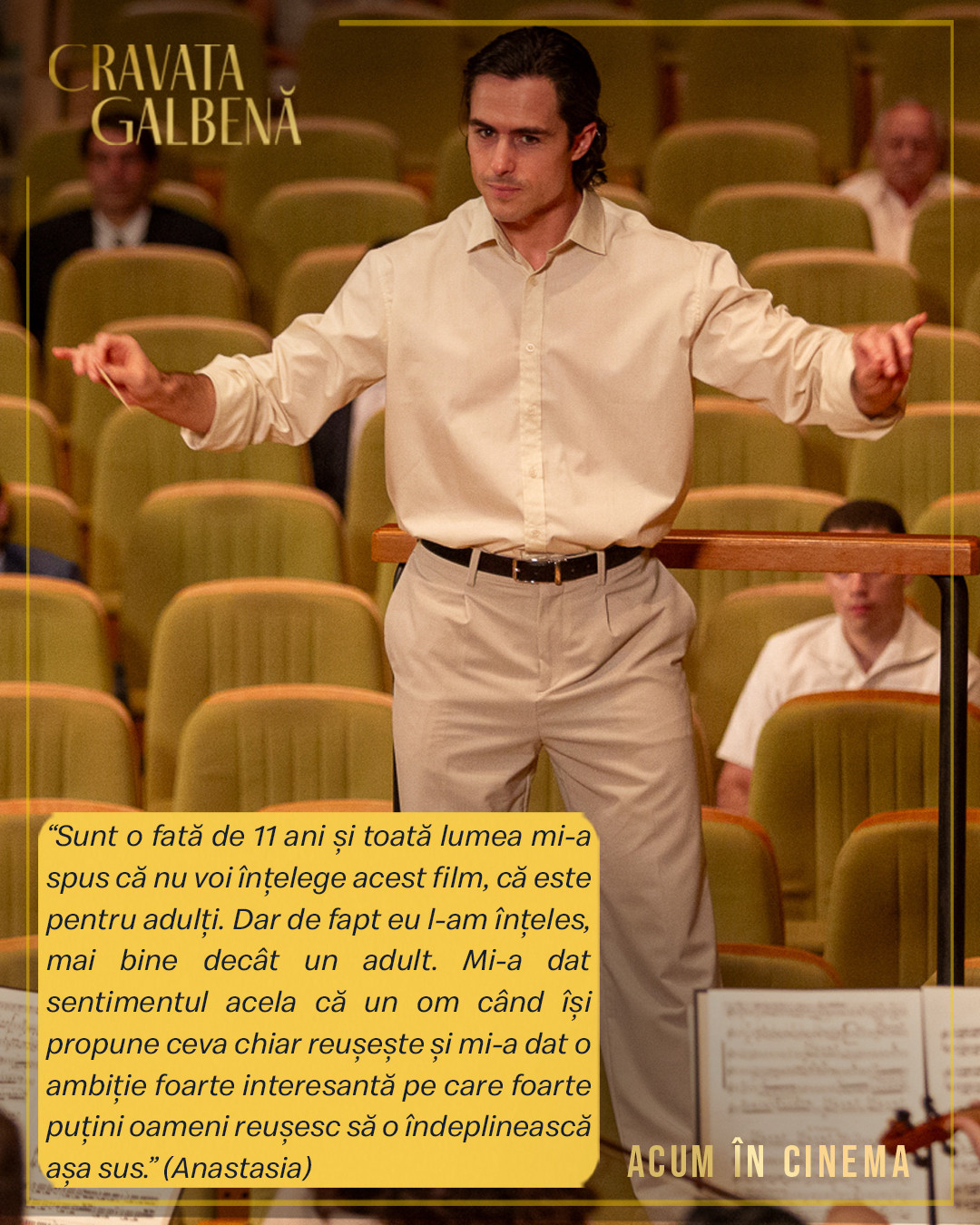 Cravata Galbenă, un film pentru toate generațiile, văzut de spectatori cu vârste între 6 și 96 de ani