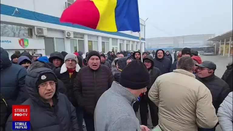 Transportul public din Constanța, paralizat de un protest spontan. Salariile primite de șoferii CT Bus