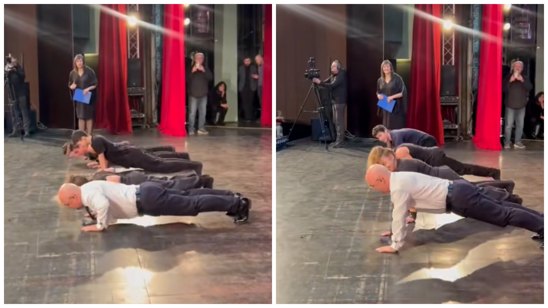 Moment inedit la Cluj. Primarul Emil Boc s-a întrecut în flotări cu sportivi de performanță | VIDEO