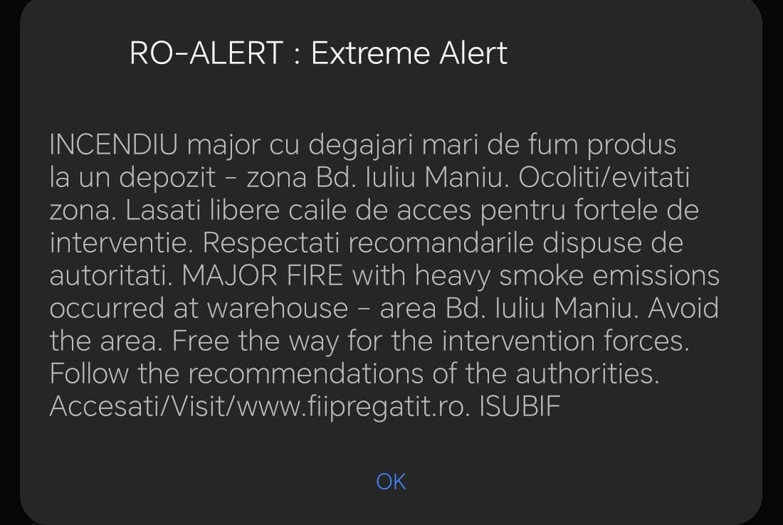Incendiu puternic la un depozit de pe bulevardul Iuliu Maniu din București. A fost trimis mesaj RO-Alert | VIDEO