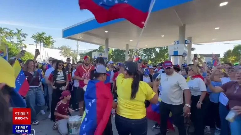 Venezuelenii din Florida sărbătoresc capturarea lui Nicolas Maduro. „Sunt mulți ani în care am așteptat acest moment”. FOTO