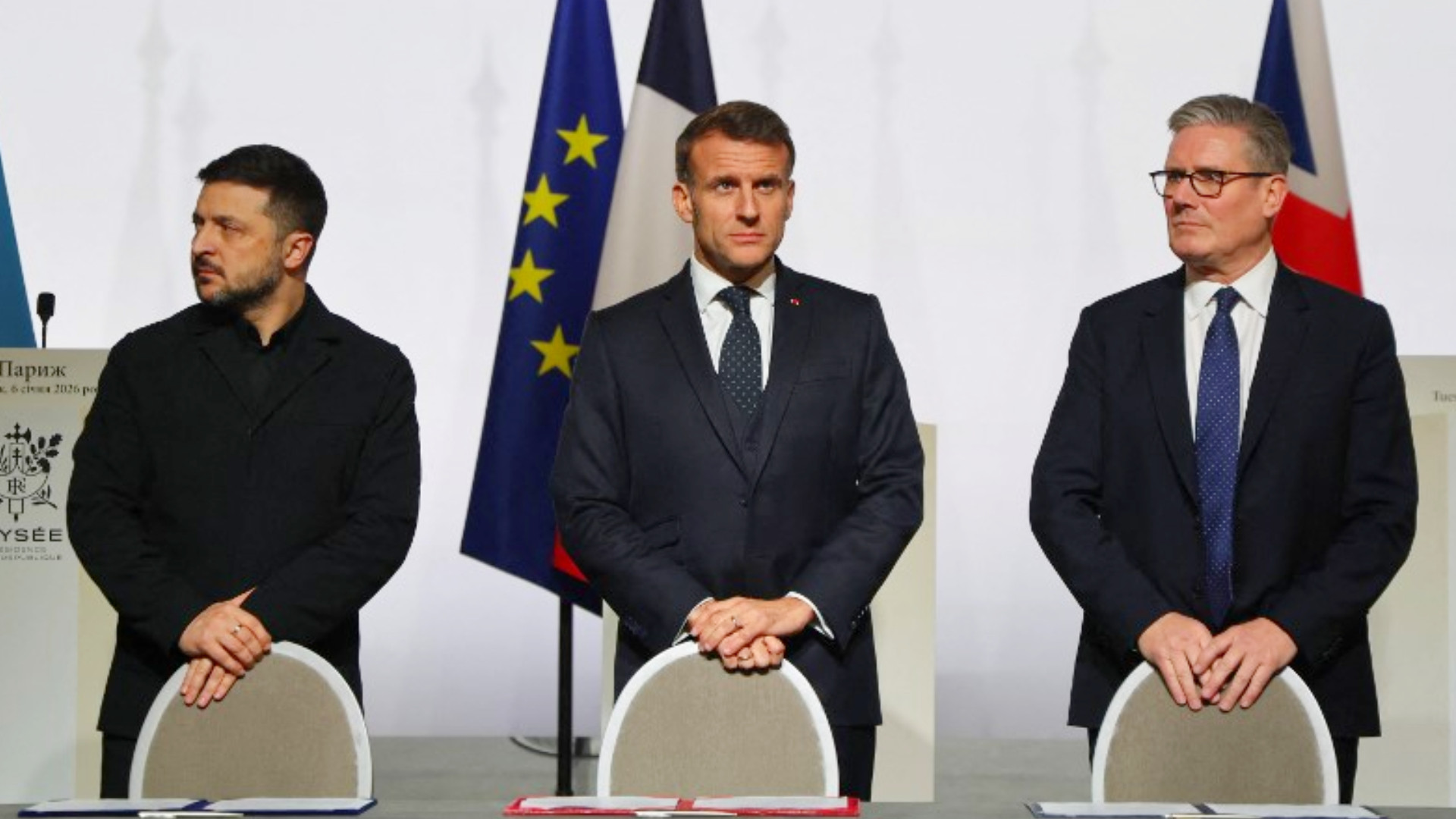 Zelenski a plecat de la Paris fără garanții de securitate solide. Prevederea eliminată din varianta finală a documentului