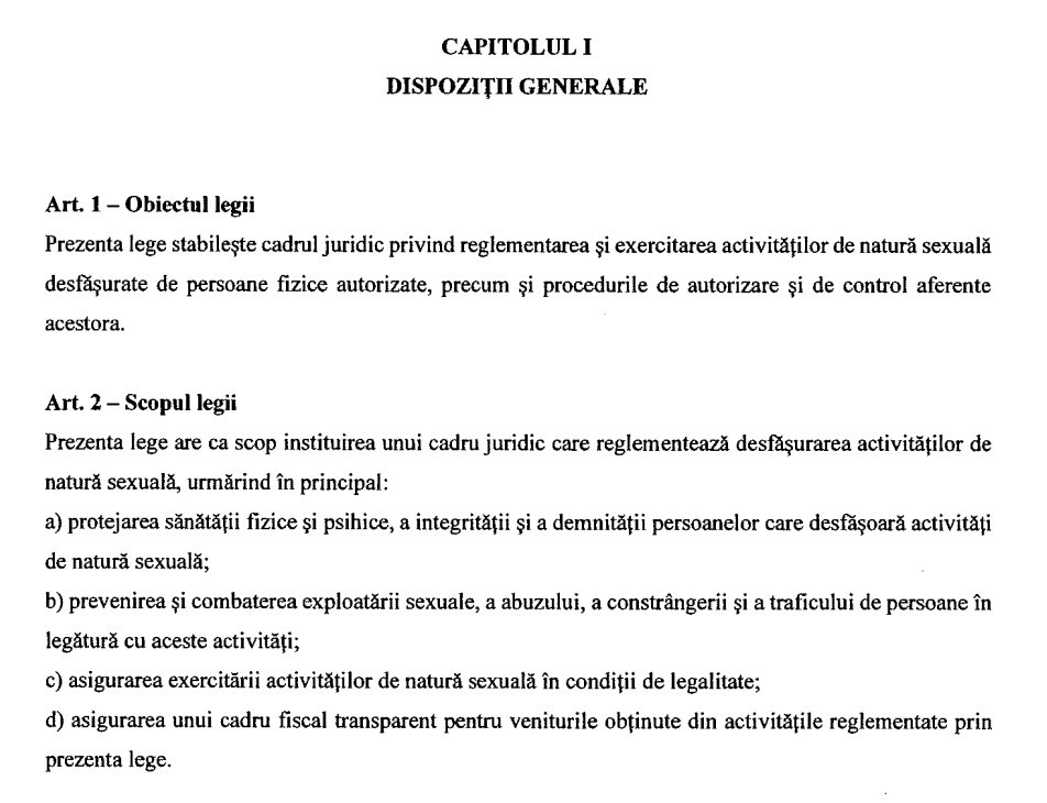 proiect de lege, prostitutie