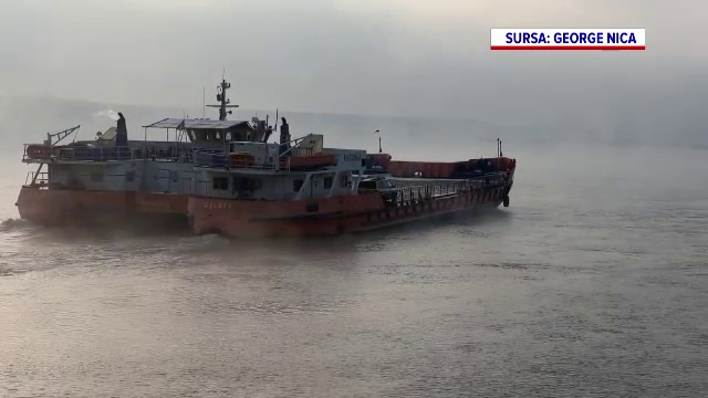 Dunărea „fierbe”. Diferențele extreme de temperatură au creat un spectacol rar la Galați