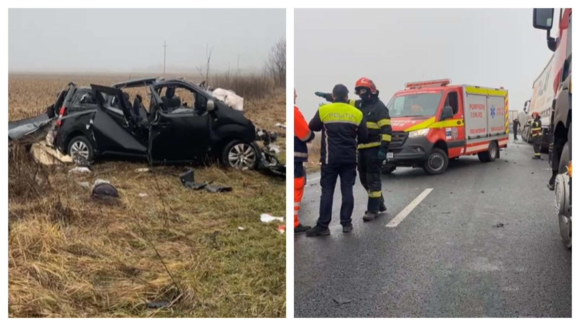 Teribil accident rutier în Timiș. Șase persoane au murit, două au fost transportate la spital
