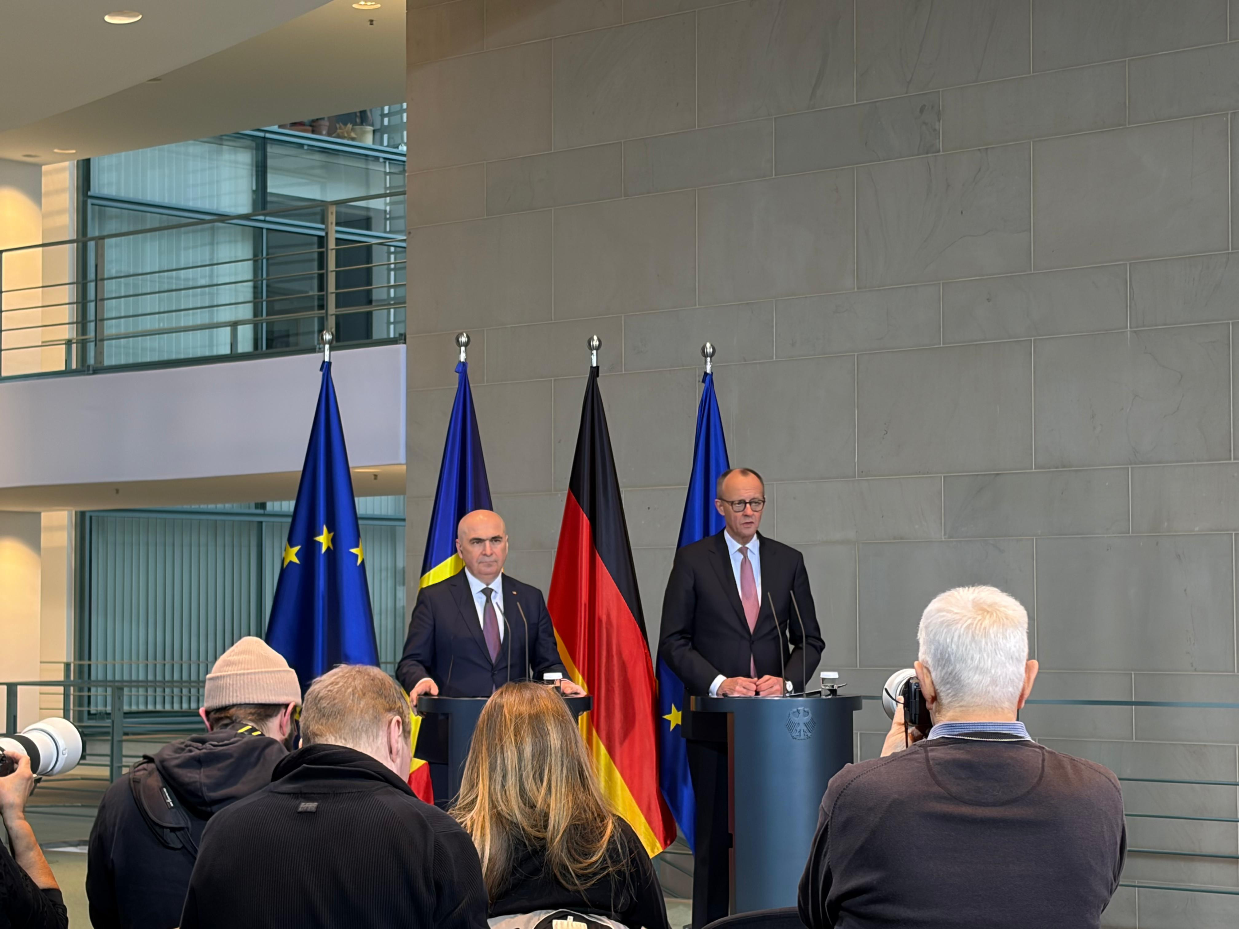 Bolojan și Merz reafirmă la Berlin rolul SUA în apărarea Europei și angajamentele NATO privind consolidarea militară