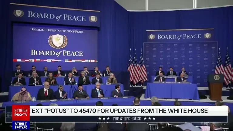 Nicușor Dan, la Consiliul pentru Pace din SUA: ”Puteți conta pe noi”