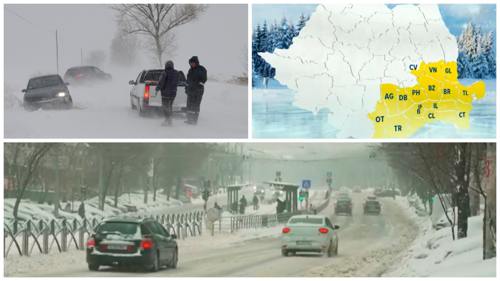 Când se termină Codul galben de ninsori și viscol în sud-estul țării. Stratul de zăpadă ar putea ajunge și la 15 centimetri