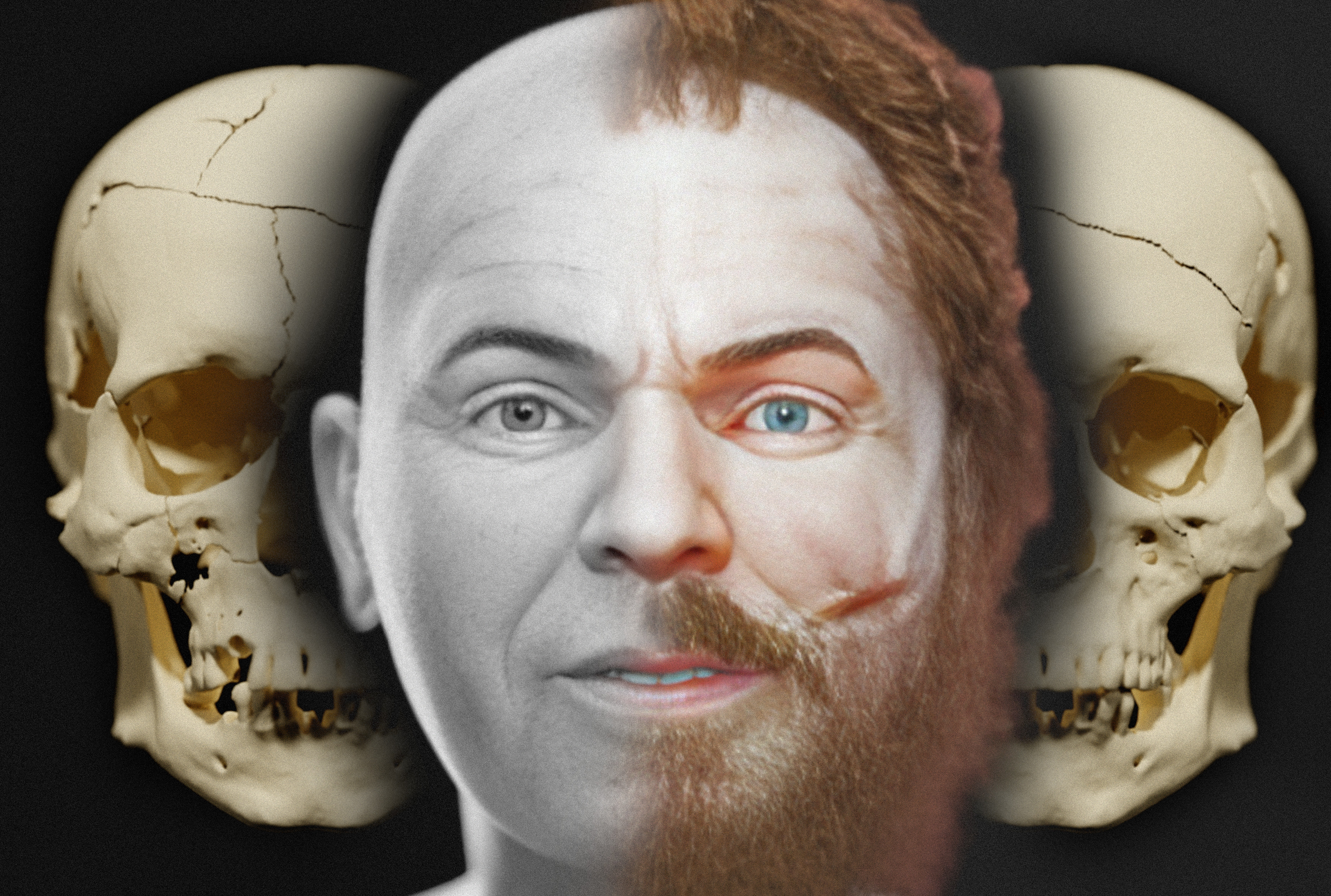 Chipul unui ”vampir”, văzut pentru prima dată după 500 de ani. Decapitat și îngropat cu fața în jos pentru a nu învia