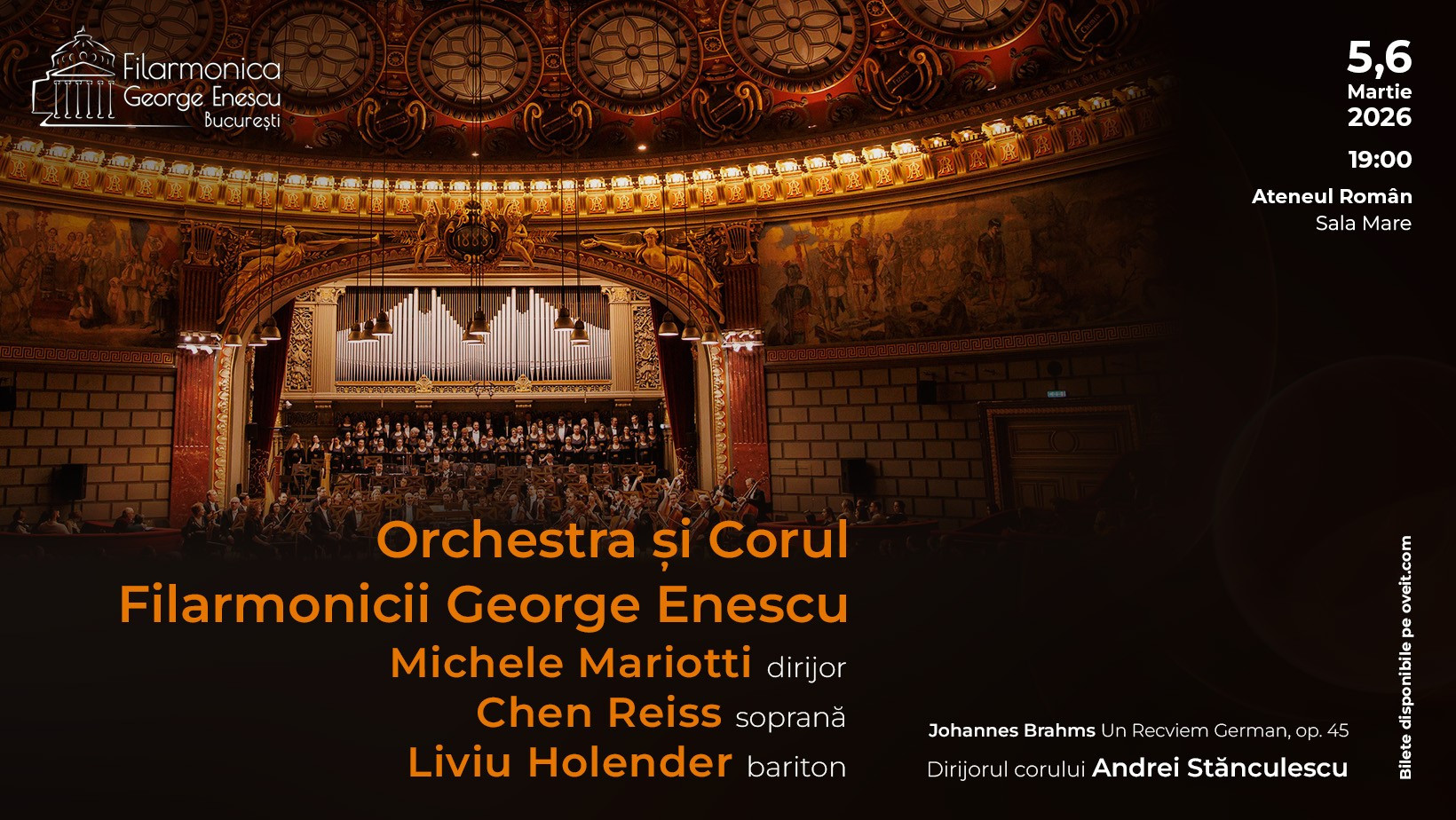 Descoperiți Un Recviem German de Brahms la Filarmonica George Enescu, sub bagheta lui Michele Mariotti