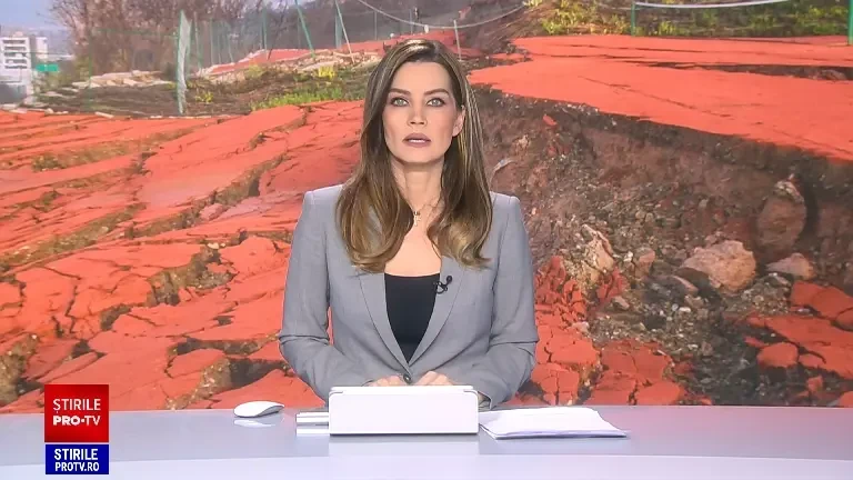 Două locuințe afectate de o alunecare de teren pe o stradă din Slatina. 25 de persoane, dintre care 9 copii, au fost evacuate