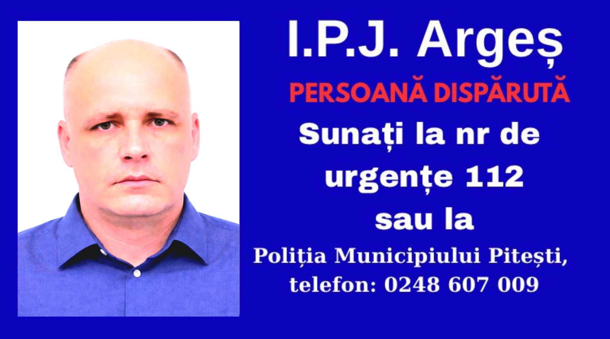 Un bărbat dispărut pe 2 martie a fost găsit mort, în Pitești. Și-ar fi luat viața