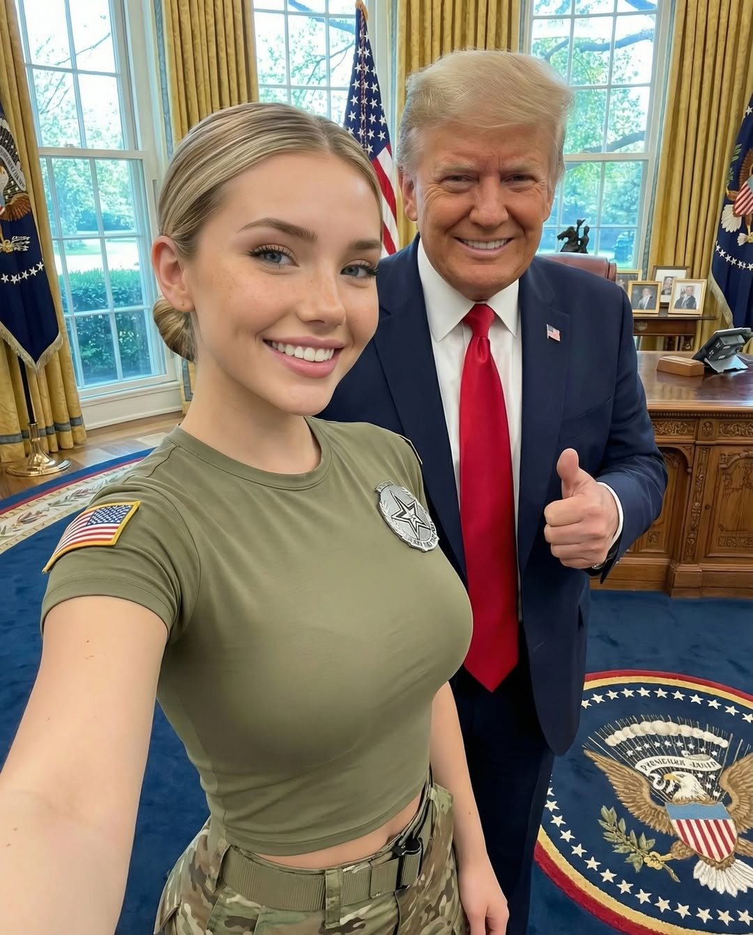 O falsă influenceriţă pro-Trump a fost creată cu inteligenţa artificială pentru a vinde conţinut pentru adulţi. FOTO