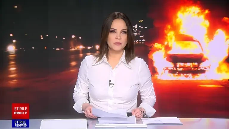 Un șofer din Timiș și-a făcut mașina scrum, după ce a făcut drifturi pe iarbă: „Au ieșit aburi din motor și a luat tot foc”