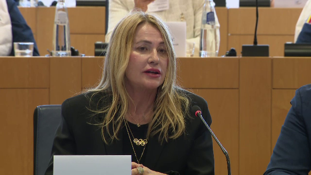 Mesajul Nadiei Comăneci în Parlamentul European: România m-a ajutat să fiu ceea ce sunt astăzi