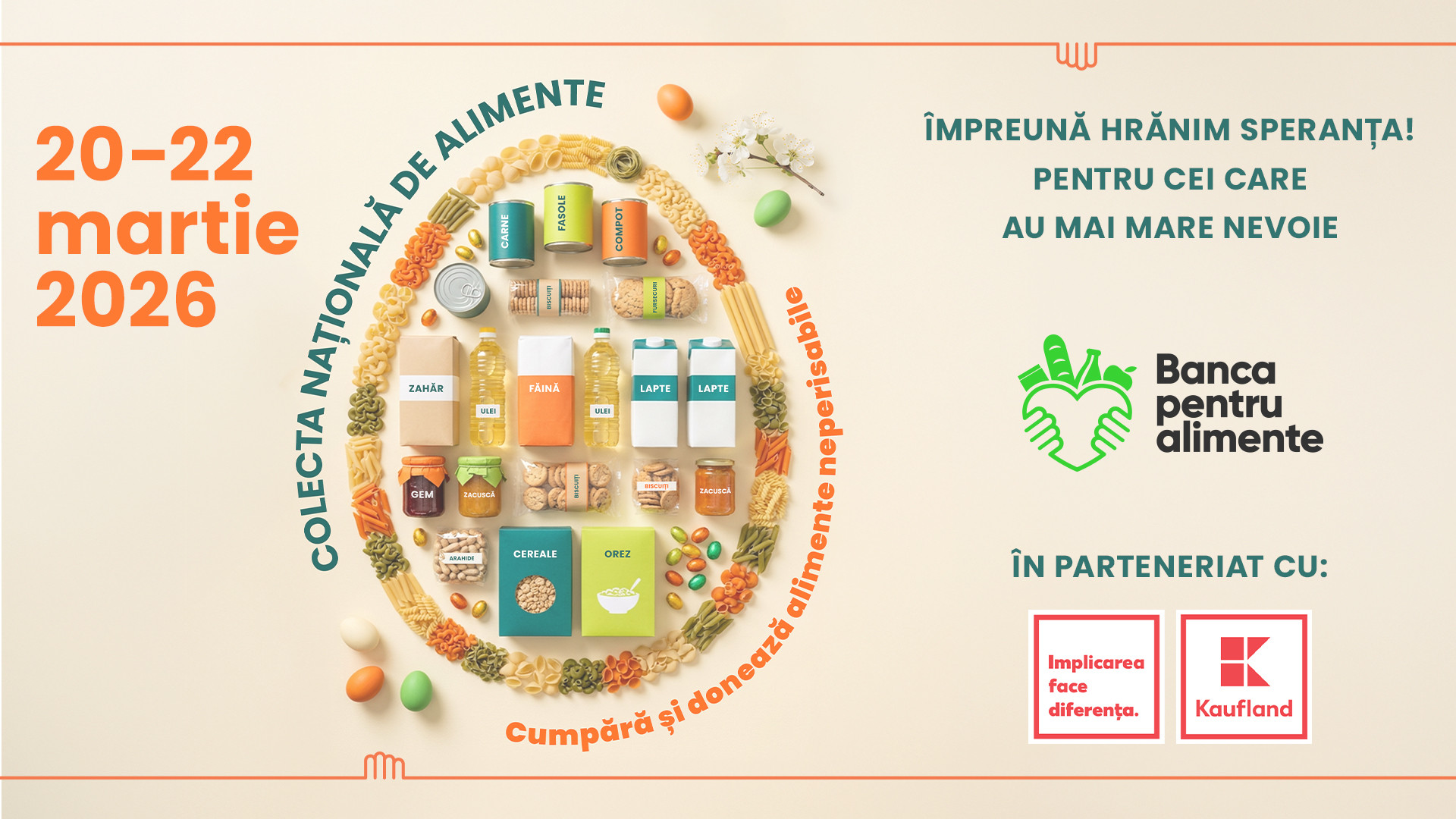 (P) Fă un gest bun înainte de Paște: donează alimente în magazinele Kaufland pentru persoanele vulnerabile
