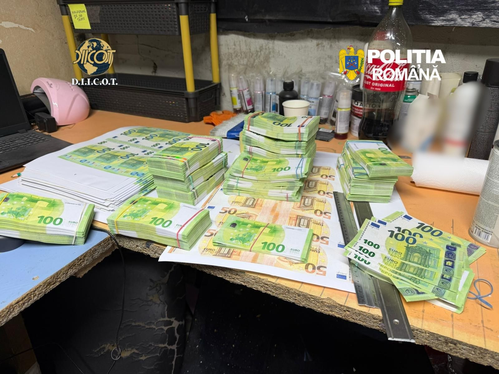 Cum funcționa fabrica de bani din Suceava. Aproape două milioane de euro au fost falsificați