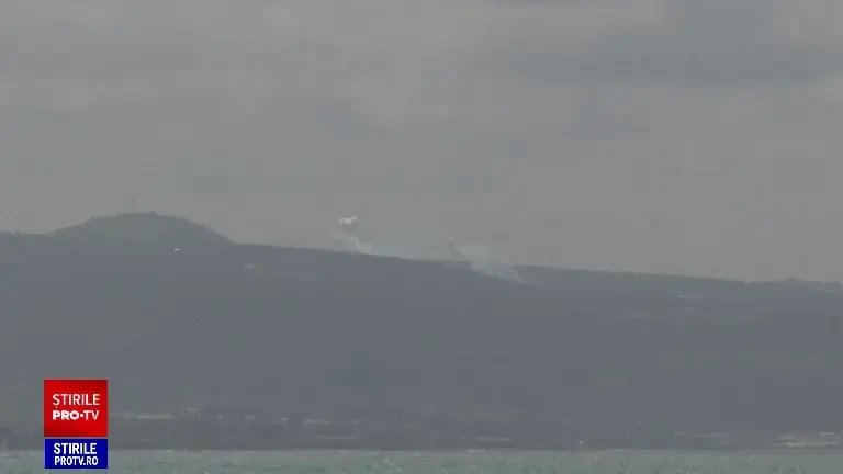 O înregistrare VIDEO arată ceea ce pare a fi fosfor alb lansat asupra Libanului, o substanță interzisă în toată lumea