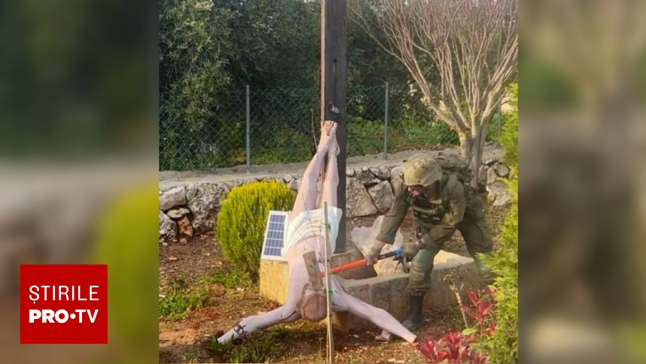 Poza pentru articolul Soldat israelian, surprins vandalizând o statuie a lui Iisus în sudul Libanului. IDF: „Se vor lua măsuri severe”